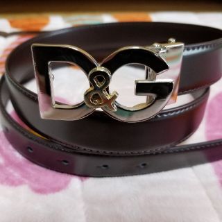 ドルチェアンドガッバーナ(DOLCE&GABBANA)の新品未使用★D&G シルバー&ゴールドバックル/ ★光沢 ベルト(ベルト)