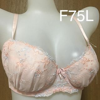 リボンレース ブラショー F75L ピンク(ブラ&ショーツセット)