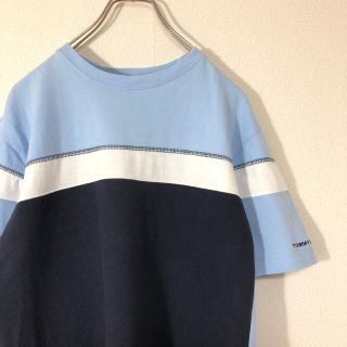 トミーヒルフィガー(TOMMY HILFIGER)のTOMMY JEANS トミーヒルフィガー Tシャツ 半袖 刺繍ロゴ 古着(Tシャツ(半袖/袖なし))