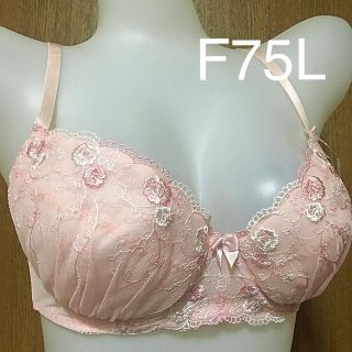 フェミニンフラワー ブラショー F75L ピンク(ブラ&ショーツセット)