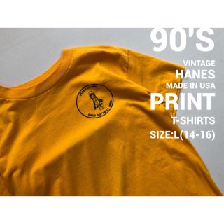 ヘインズ(Hanes)のyouth L 90's アメリカ製 Hanes ヘインズ Tシャツ　302(Tシャツ(半袖/袖なし))