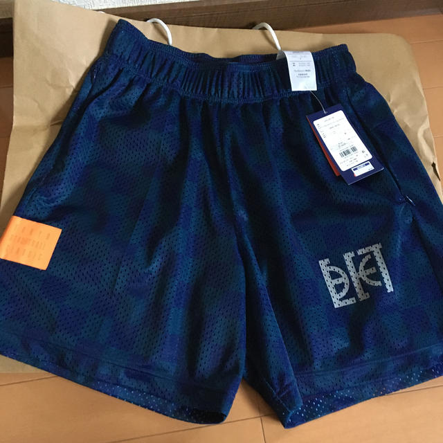 青Mサイズ asics x ballaholic Mesh Zip Shorts-