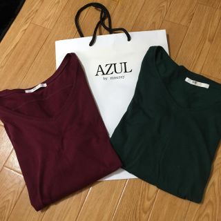 アズールバイマウジー(AZUL by moussy)のAZUL♡Tシャツ2枚セット(Tシャツ(長袖/七分))