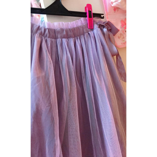 F i.n.t(フィント)の値下げ～F i.n.t フィント　チュールスカート　紫 レディースのスカート(ひざ丈スカート)の商品写真