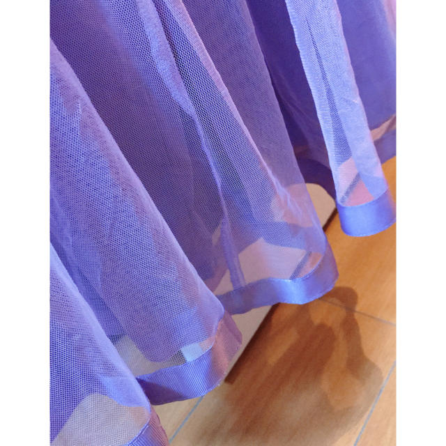 F i.n.t(フィント)の値下げ～F i.n.t フィント　チュールスカート　紫 レディースのスカート(ひざ丈スカート)の商品写真