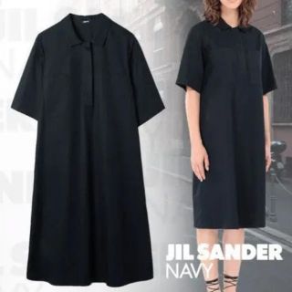 ジルサンダー(Jil Sander)のジルサンダーネイビー　ワンピース(ひざ丈ワンピース)