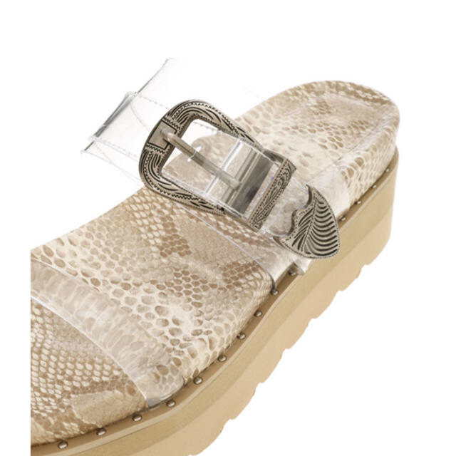 ALEXIA STAM(アリシアスタン)のClear Belt Platform Sandals Python レディースの靴/シューズ(サンダル)の商品写真