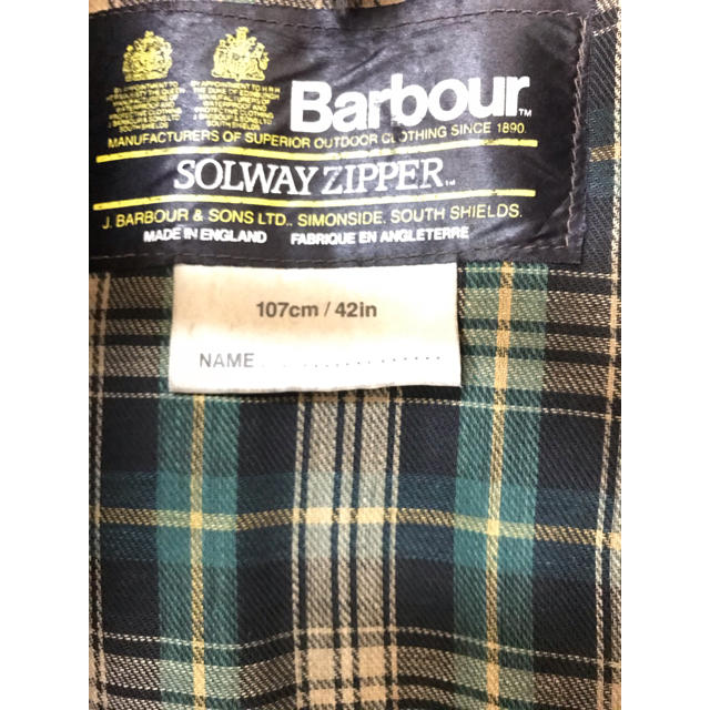 Barbour(バーブァー)のYKK棒ZIP 42 barbuor solway zipper バブアー メンズのジャケット/アウター(ブルゾン)の商品写真