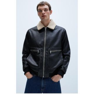 ザラ(ZARA)のレザージャケット　フェイク　zara(レザージャケット)