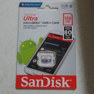 サンディスク(SanDisk)の新品 送料込み マイクロ SD カード 大容量の 128GB サンディスク(その他)