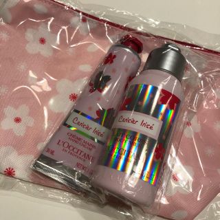 ロクシタン(L'OCCITANE)のロクシタン♡ハッピーチェリーハンドクリーム30ml&ボディミルク(その他)