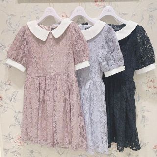 エブリン(evelyn)の❣️大幅値下げ❣️ 【渋谷109店限定】くるみボタン総レースワンピース(ミニワンピース)