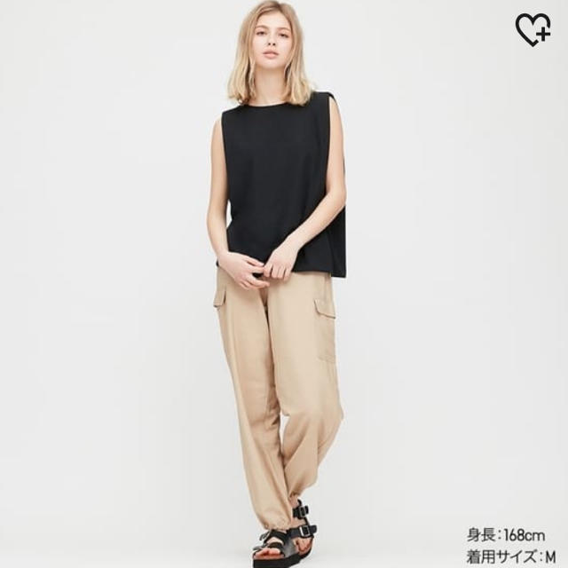 UNIQLO(ユニクロ)のクレープジャージーT(ノースリ) レディースのトップス(シャツ/ブラウス(半袖/袖なし))の商品写真