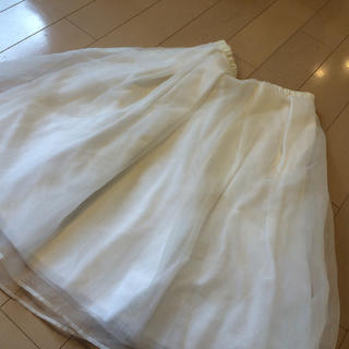 ミラオーウェン(Mila Owen)のミラオーウェン ホワイトチュールスカート(ひざ丈スカート)