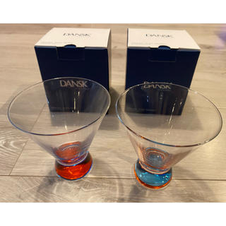 ダンスク(DANSK)のDANSK  ダンスク　カクテルグラス　（ブルー、オレンジ）(グラス/カップ)