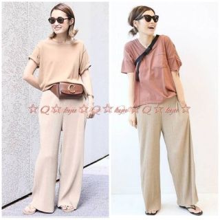 プラージュ(Plage)の新品タグ付☆ ドゥズィーエムクラス リブパンツ ☆ PLEATS PANTS(カジュアルパンツ)