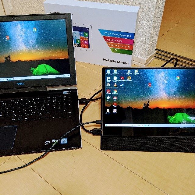 モバイルモニター13.3インチ(モバイルディスプレイ) スマホ/家電/カメラのPC/タブレット(ディスプレイ)の商品写真