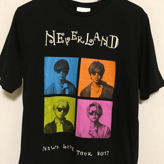 ニュース(NEWS)の美品 NEWS Tシャツ NEVERLAND ツアーグッズ 黒(アイドルグッズ)