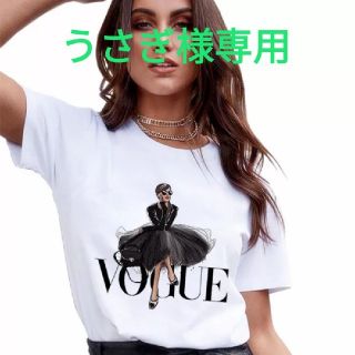 SNS 人気 サイズM VOGUE  Tシャツ送料無料 バルーンスカート柄(Tシャツ(半袖/袖なし))