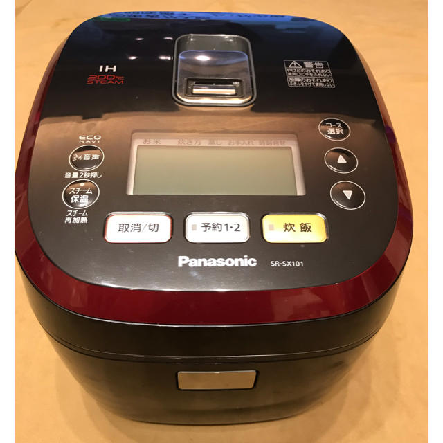 Panasonic(パナソニック)の炊飯器　Panasonic SR-SX101 赤 スマホ/家電/カメラの調理家電(炊飯器)の商品写真