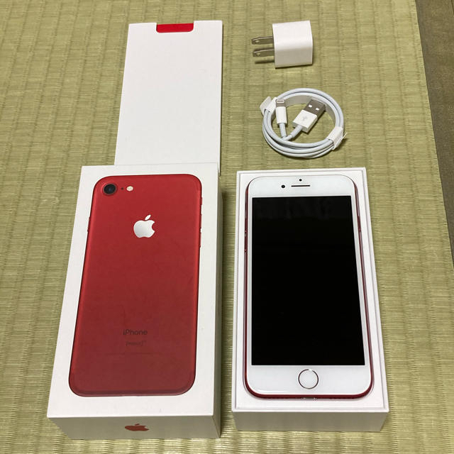 スマートフォン/携帯電話【値下】iPhone 7 128GB RED SIMフリー