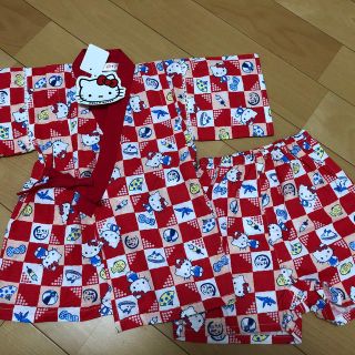 ハローキティ(ハローキティ)の新品⭐︎キティちゃん　甚平　90 サンリオ(甚平/浴衣)