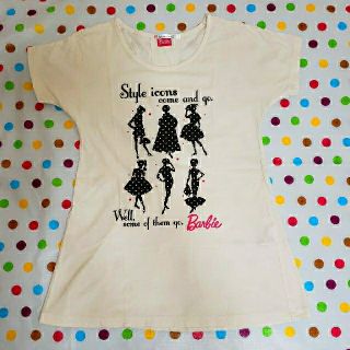 バービー(Barbie)の[匿名配送]ユニクロ&バービー･コラボTシャツ☆Sサイズ(Tシャツ(半袖/袖なし))