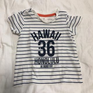 エイチアンドエム(H&M)の☆美品☆ベビーTシャツ　ボーダー　HAWAII  70〜80(Ｔシャツ)