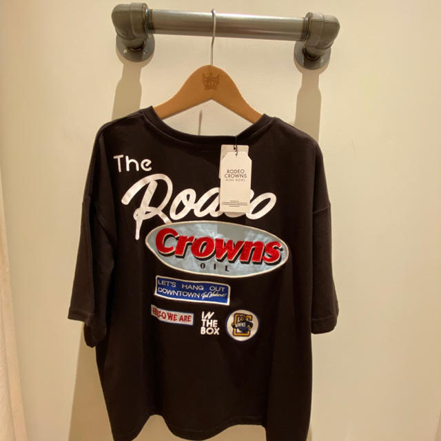 RODEO CROWNS WIDE BOWL(ロデオクラウンズワイドボウル)のMix big VネックTシャツ レディースのトップス(Tシャツ(半袖/袖なし))の商品写真