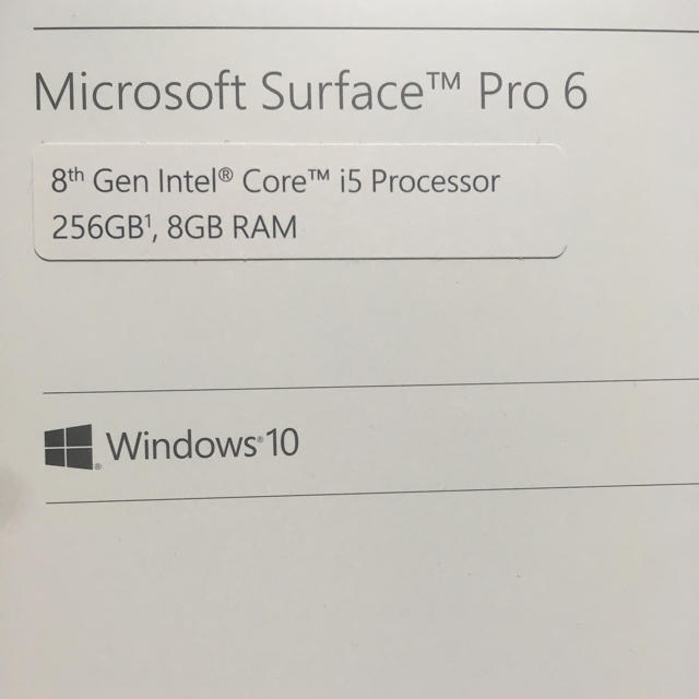 surface pro6 black i5 256GB 8GBRAM 1