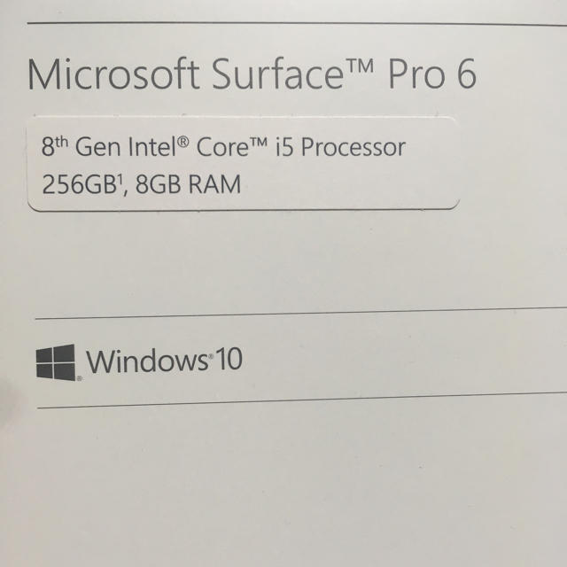 Microsoft(マイクロソフト)のsurface pro6 black i5 256GB 8GBRAM スマホ/家電/カメラのPC/タブレット(ノートPC)の商品写真