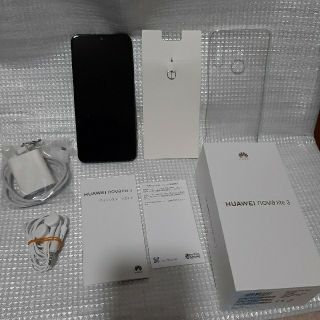 HUAWEI nova lite 3 SIMフリー ミッドナイトブラック 中古品(スマートフォン本体)