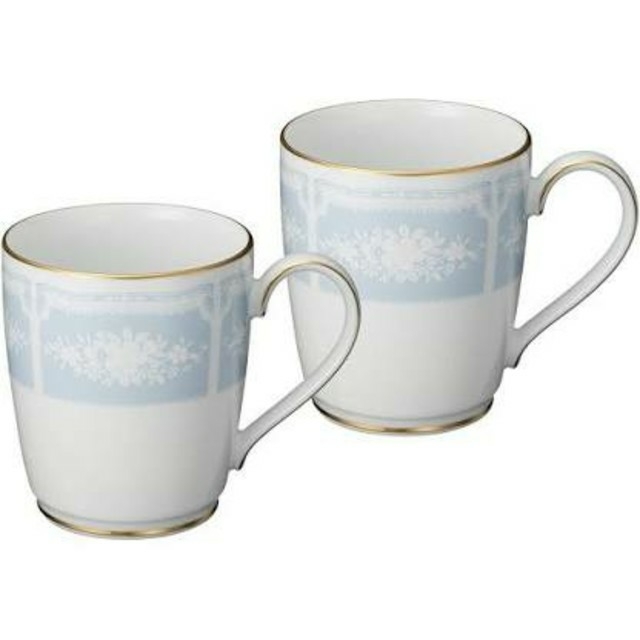 Noritake(ノリタケ)のノリタケ Noritake マグカップペアセット レースウッドゴールド インテリア/住まい/日用品のキッチン/食器(グラス/カップ)の商品写真