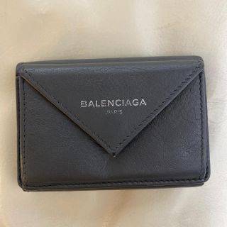 バレンシアガ(Balenciaga)の最終値下げ　バレンシアガ　ペーパー　ミニ財布　グレー(財布)