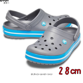 クロックス(crocs)の新品 28㎝ クロックス クロックバンド チャコール(サンダル)