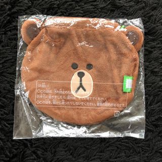 タカラトミーアーツ(T-ARTS)のLINE FRIENDS クマ　ブラウン　フェイス型ポーチ　(キャラクターグッズ)