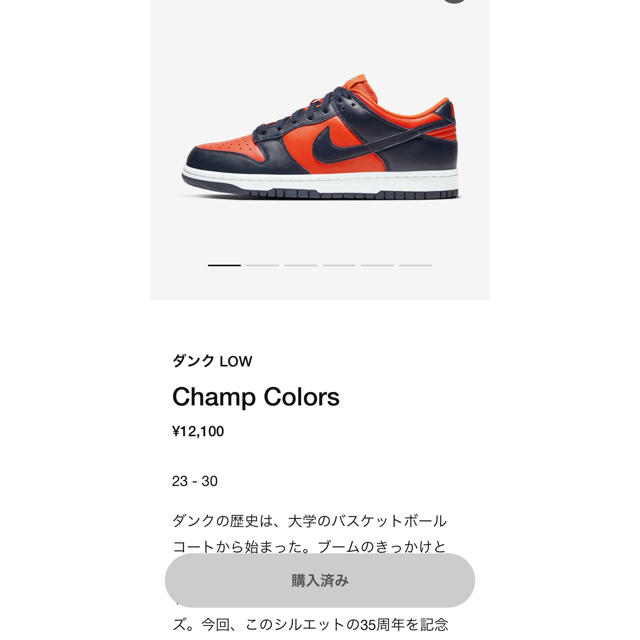 NIKE(ナイキ)のNIKE DUNK LOW Champ Colors 28 メンズの靴/シューズ(スニーカー)の商品写真