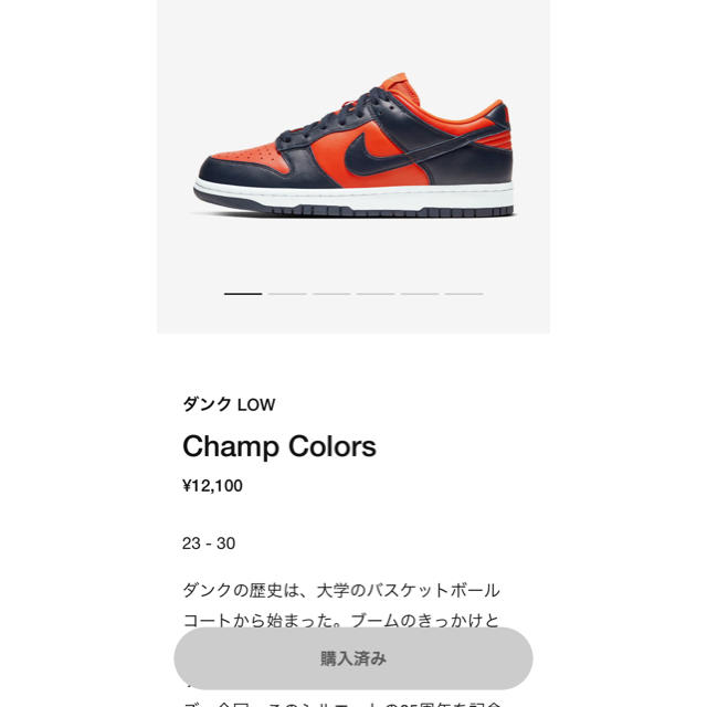 NIKE DUNK LOW SP champ colors 27.5