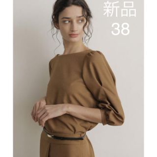 カリテ(qualite)のこう様【新品】TONAL タックパフスリーブブラウス（キャメル）(シャツ/ブラウス(長袖/七分))