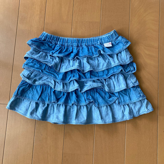 mezzo piano(メゾピアノ)のmezzo pianoフリルスカート130 キッズ/ベビー/マタニティのキッズ服女の子用(90cm~)(スカート)の商品写真