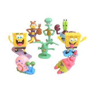 スポンジボブ 水槽オブジェ アクアリウム オーナメント 8個セット(アクアリウム)