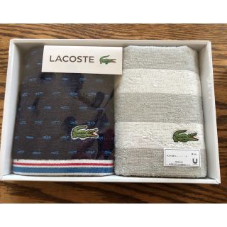 ラコステ(LACOSTE)の新品未使用　ラコステハンドタオルセット(タオル/バス用品)