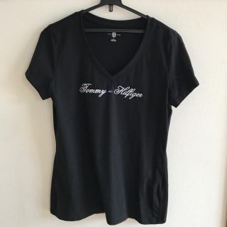 トミーヒルフィガー(TOMMY HILFIGER)のトミーヒルフィガー　Vネック　Tシャツ　L(Tシャツ(半袖/袖なし))