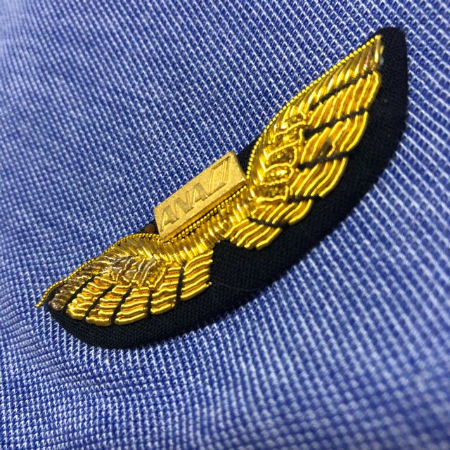 □希少□ANA 全日空空輸 パイロット ウイングバッジ胸章 現行正規品
