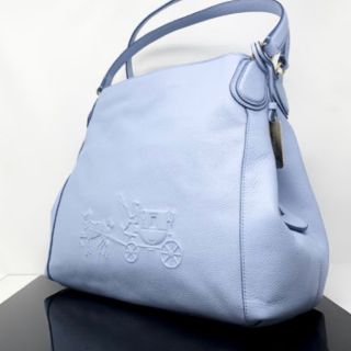 コーチ(COACH)のコパさま専用新品同様【COACH】ショルダーバック　ブルー　イーディー (ショルダーバッグ)