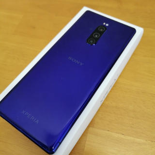 エクスペリア(Xperia)のXperia1 パープル (simフリー)(スマートフォン本体)