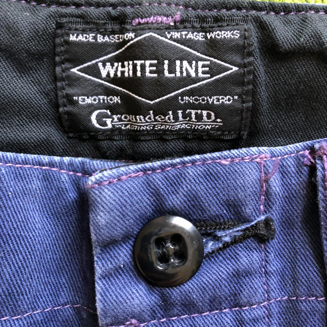 WHITE LINE(ホワイトライン)のホワイトライン　アドバンテージサイクルコラボ　鳥刺繍クロップドワイドパンツ メンズのパンツ(その他)の商品写真