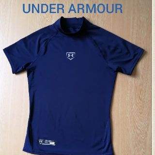 アンダーアーマー(UNDER ARMOUR)のアンダーアーマー　半袖　アンダーシャツ　紺　ネイビー(ウェア)