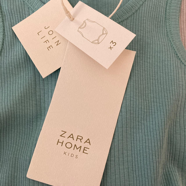 ZARA(ザラ)のあっぴ様専用　ZARA HOME ザラホーム　リブロンパース3枚セット キッズ/ベビー/マタニティのベビー服(~85cm)(ロンパース)の商品写真