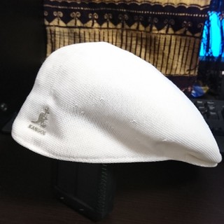 カンゴール(KANGOL)のKANGOL ハンチング tropic504ventair 白(ハンチング/ベレー帽)